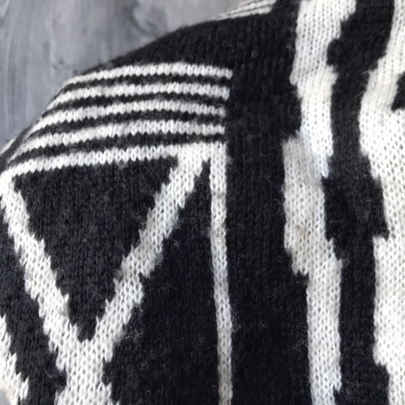 Nordstrom BP black white open sweater cardigan aztec sweater oversize kimono S - Picture 12 of 16